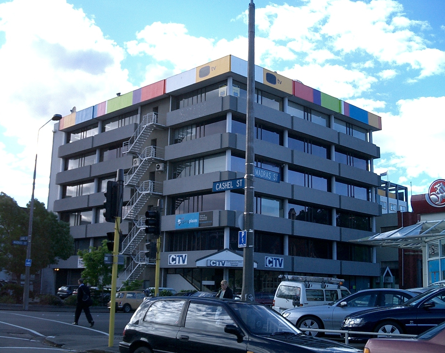 The CTV Building in Christchurch, New Zealand, taken before its collapse. This article will use the CTV building to explain some reasons why buildings collapse due to earthquakes