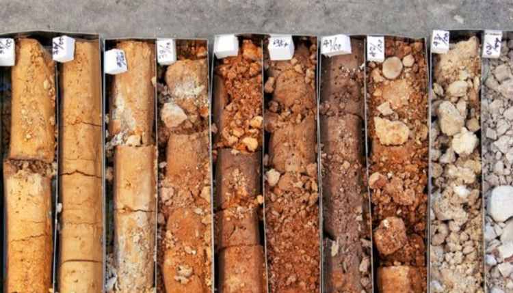 Different types of pile testing can allow for less soil sampling to be taken as part of the geotechnical site survey. A geotechnical investigation involves the sampling of soil for the site as indicated in this image.