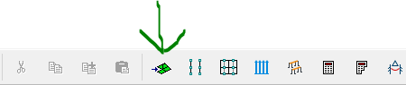Before moving onto any layers in the model, the meshing tool needs to be ran first. It is located in the top toolbar within RAM Concept and is indicated here.