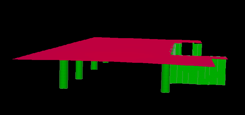 Tension applied to a member tends to have a restorative effect on it for lateral movement. This is demonstrated here on a single guitar string. The guitar string is tensioned to achieve the desired pitch, pulling it in one direction then releasing it results in the string returning back to its original location.
