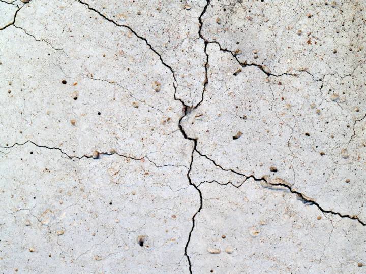 Minor recurring crack recorded on a wall for monitoring