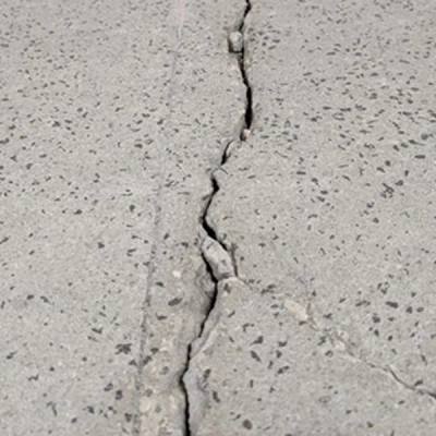 Cracks in a concrete slab