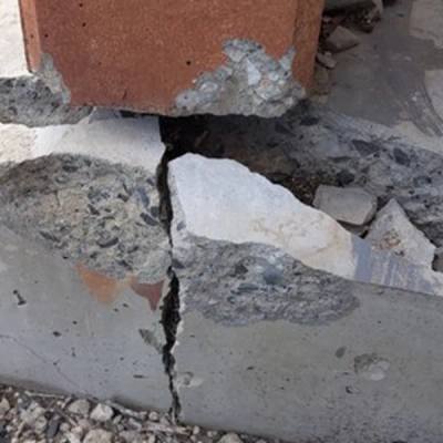 Cracks near footings
