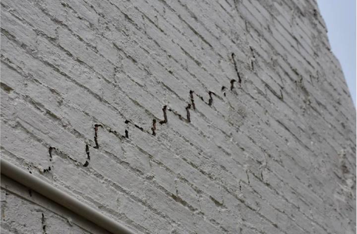 Cracking recorded during a heritage building structural investigation