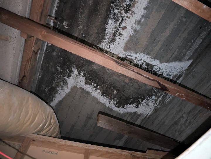 Moisture ingress and salt deposits recorded beneath a heritage floor structure
